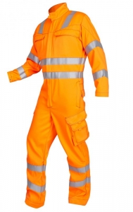 ROFA-Warnschutz, Warn-Overall, Multi 7, leuchtorange