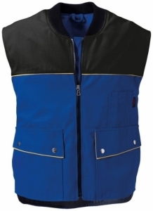 Gr.52/54 ROFA-Workwear, Arbeits-Berufs-Weste, ca. 330 g/m², kornblau-schwarz