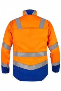 ROFA-Warnschutz, Warn-Jacke, Multi 7, leuchtorange/kornblau