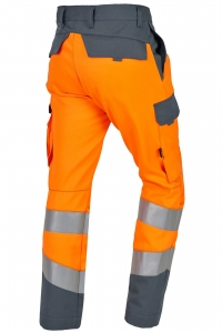 ROFA-Warnschutz, Warn-Bundhose, Multi 7, leuchtorange/grau