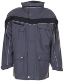 PLANAM-Kälteschutz, Allwetter Winter-Arbeits-Berufs-Jacke, PLALINE, schiefer/schwarz