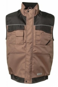 Gr.3XL PLANAM Winter Weste Dust Arbeitsjacke Winterweste Schutzweste braun schwarz, Größe:3XL