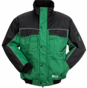 PLANAM-Kälteschutz, Dust, Winter-Arbeits-Berufs-Jacke, Blouson, farngrün/schwarz