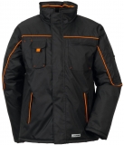 PLANAM-Kälteschutz, Piper, Winter-Arbeits-Berufs-Jacke, schwarz/orange