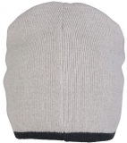 PLANAM-Kälteschutz, Winter-Strick-Mütze, stone/schwarz