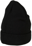 PLANAM-Kälteschutz, Winter-Strick-Mütze, mit Umschlag, schwarz