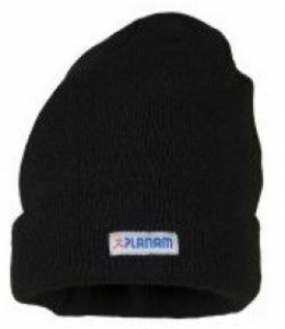PLANAM-Kälteschutz, Thinsulate-Winter-Mütze, mit Umschlag, schwarz