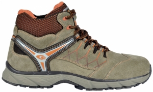 Gr.44 COFRA-Footwear, NEW MISSION S1 P SRC, Arbeits-Berufs-Sicherheits-Schuhe, hoch, beige