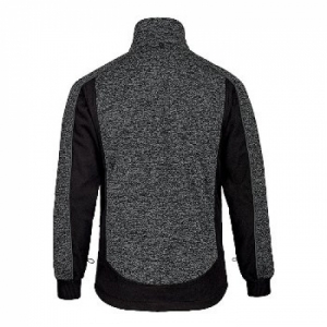 BIG-4-Protect-Kälteschutz, Wetterschutz Fleecejacke, MAINE, 400 g/m², schwarz/weiß melange