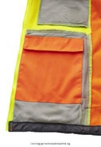 BIG-4-Protect-Warnschutz, Warn-Softshelljacke, Houston, leuchtorange/leuchtgelb/grau