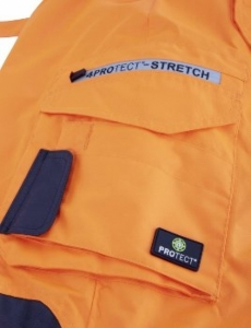 BIG-4-Protect-Warnschutz, Warn-Wetterschutz-Latzhose, Atlanta, leuchtorange