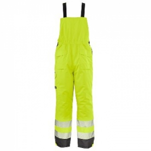 BIG-4-Protect-Warnschutz, Warn-Wetterschutz-Latzhose, Atlanta, leuchtgelb/grau
