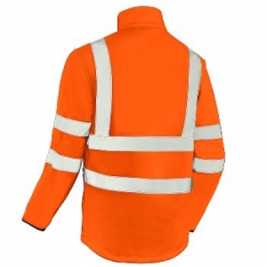 BIG-TEXXOR-Warnschutz, Warn-Softshelljacke, Niagara, leuchtorange