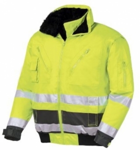 BIG-TEXXOR-Warnschutz, Warn-Pilotenjacke, Vancouver, leuchtgelb/grau