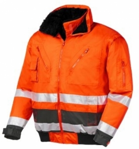 BIG-TEXXOR-Warnschutz, Warn-Pilotenjacke, Vancouver, leuchtorange/grau