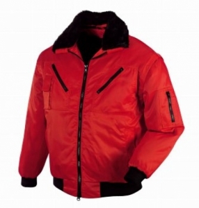 BIG-TEXXOR-Kälteschutz, - Winter-Arbeits-Berufs-Piloten-Jacke, 4-in-1-Pilotenjacke, Oslo, rot