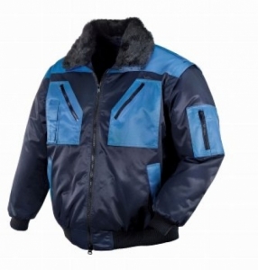 BIG-TEXXOR-Kälteschutz, - Winter-Arbeits-Berufs-Piloten-Jacke,  4-in-1-Pilotenjacke, Oslo, marine/kornblau