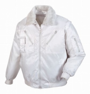 BIG-TEXXOR-Kälteschutz,  Winter-Arbeits-Berufs-Piloten-Jacke, 4-in-1-Pilotenjacke, Oslo, weiß