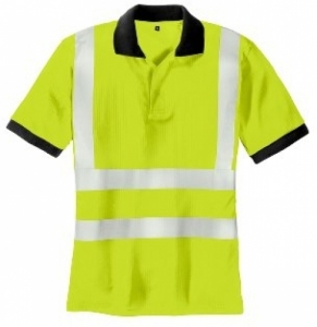 BIG-TEXXOR-Warnschutz, Warn-Polo-Shirt, Sylt, leuchtgelb