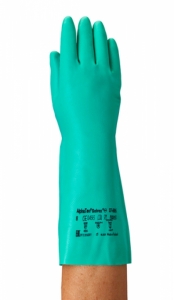 ANSRLL-Einwegschutz, NITRIL-HANDSCHUHE, SOLVEX, 37-695, grün
