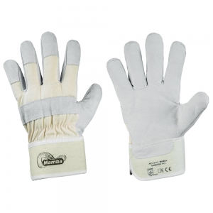 F-STRONGHAND-Handschutz, Rindspaltleder, Arbeitshandschuhe, *MANBA*, Pkg.a`12
