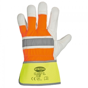 F-STRONGHAND-Handschutz, Rindvollleder, Arbeitshandschuhe, *HI-VIS*