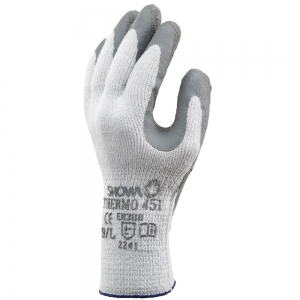F-SHOWA-BEST, Mittelstrick, Latex beschichtet, Arbeitshandschuhe, *SHOWA 451*, grau
