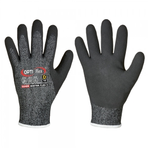 F-OPTIFLEX-Handschutz, Latex-Schnittschutz, Arbeitshandschuhe, *WINTER FLEX 5*, schwarz