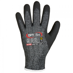F-OPTIFLEX-Handschutz, Latex-Schnittschutz, Arbeitshandschuhe, *WINTER FLEX 5*, schwarz
