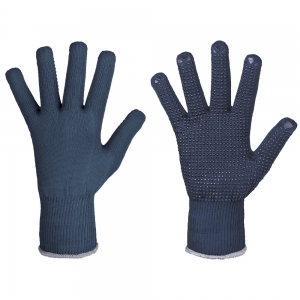 F-STRONGHAND-Handschutz, Strick, mit Noppen, Arbeitshandschuhe, *ZIBO*, blau