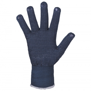 F-STRONGHAND-Handschutz, Strick, mit Noppen, Arbeitshandschuhe, *ZIBO*, blau