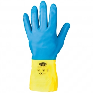 F-STRONGHAND-Handschutz, Chemikalienschutz, Latex, Arbeitshandschuhe, *KENORA*, blau