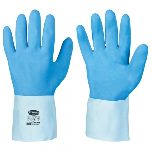 F-SURF-Handschutz, Chemikalienschutz, Latex, Arbeitshandschuhe, *MORATUWA*, blau