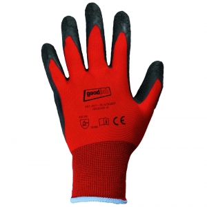 F-GOODJOB-Handschutz, Latex, Arbeitshandschuhe *BLACKGRIP*, schwarz