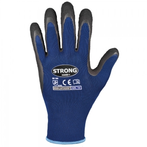 F-STRONGHAND-Handschutz, Latex, Arbeitshandschuhe, *LAFOGRIP*, blau/schwarz