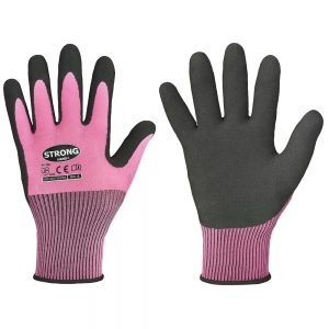 F-STRONGHAND-Handschutz, Arbeitshandschuhe, *LADY FLEXTER*, Pkg.a`12 , pink/schwarz