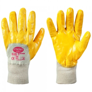 F-STRONGHAND-Handschutz, Nitril, Arbeitshandschuhe, *GELBSTAR*, Pkg.a`12, gelb