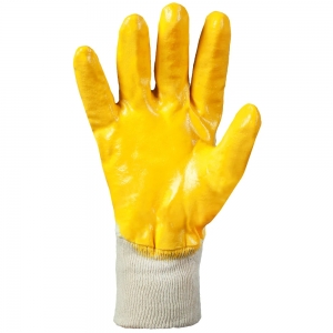 F-STRONGHAND-Handschutz, Nitril, Arbeitshandschuhe, *GELBSTAR*, Pkg.a`12, gelb