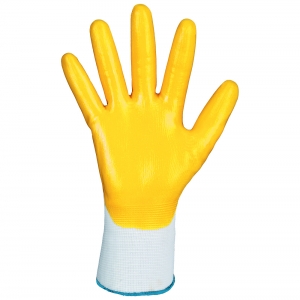 F-STRONGHAND-Handschutz, Nitril, Arbeitshandschuhe, *AMUR*, Pkg.a`12, gelb