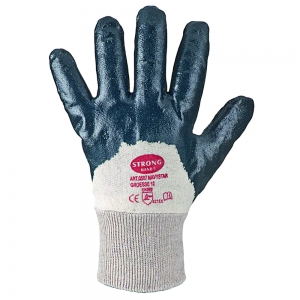 F-STRONGHAND-Handschutz, Nitril, Arbeitshandschuhe, *NAVYSTAR*, Pkg.a`12, blau