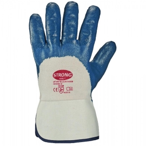 F-STRONGHAND-Handschutz, Nitril, Arbeitshandschuhe, *BLAUSTAR*, Pkg.a`12, blau