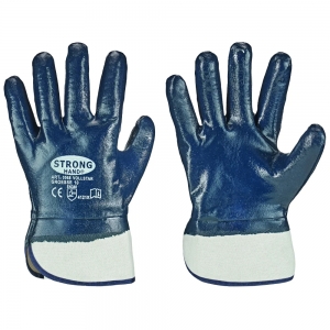 F-STRONGHAND-Handschutz, Nitril, Arbeitshandschuhe, *VOLLSTAR*, Pkg.a`12, blau