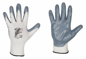 F-STRONGHAND-Handschutz, Nitril, Arbeitshandschuhe, *WUHAN*, weiß/grau