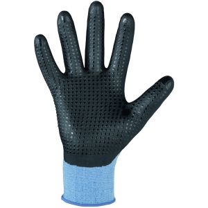 F-STRONGHAND-Handschutz, Polyester, Nitrilbeschichtung, mit Noppen, Arbeitshandschuhe, *HANTING*, Pkg.a`12, blau