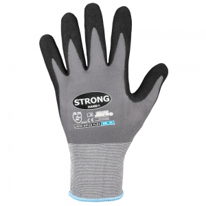 F-STRONGHAND-Handschutz, Nylon, Nitrilbeschichtung, Arbeitshandschuhe,*NIFOA FLEX*, Pkg.a`12, grau/schwarz