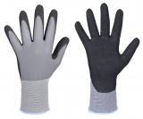 F-STRONGHAND-Handschutz, PU/Nitril, Arbeitshandschuhe,*ATLANTA*, Pkg.a`12, grau/schwarz
