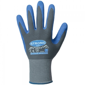 F-STRONGHAND-Handschutz, Nylon, Nitrilbeschichtung, Arbeitshandschuhe,*BLUE MOUNTAINS*, Pkg.a`12, grau/blau