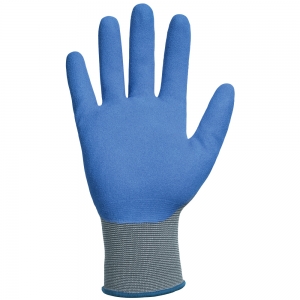 F-STRONGHAND-Handschutz, Nylon, Nitrilbeschichtung, Arbeitshandschuhe,*BLUE MOUNTAINS*, Pkg.a`12, grau/blau