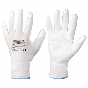 F-STRONGHAND-Handschutz, Polyester, PU beschichtet, Arbeitshandschuhe,  *WHITEGRIP* , weiß