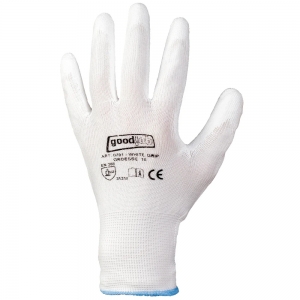 F-STRONGHAND-Handschutz, Polyester, PU beschichtet, Arbeitshandschuhe,  *WHITEGRIP* , weiß